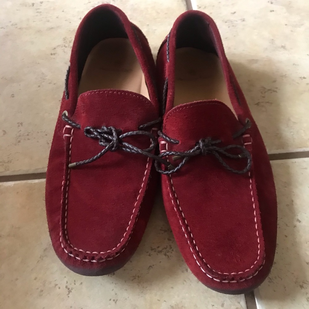 Red Suede Driver/Loafer for Men